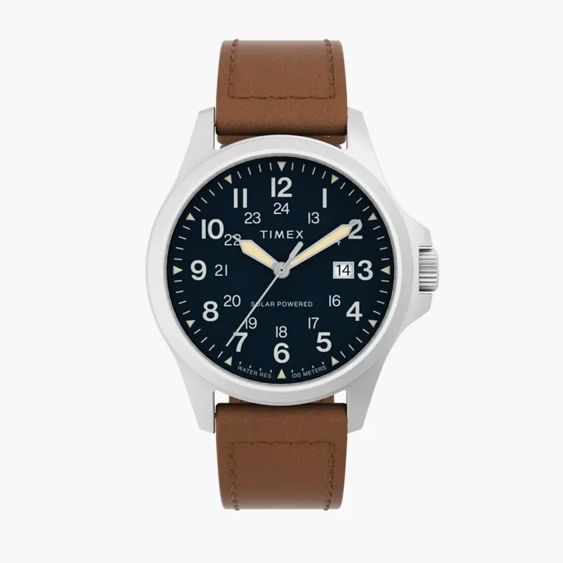 Timex Expedition Field Post Solar Blue Dial Men's Watch- TW2V03600